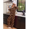 Ekouaer Womens Pajama Sets 2 Piece Lounge Sets Button Down Long Sleeve Pjs(Cheetah)