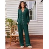Ekouaer Womens Pajama Sets 2 Piece Lounge Sets Button Down Long Sleeve Pjs(Green)