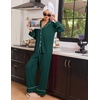 Ekouaer Womens Pajama Sets 2 Piece Lounge Sets Button Down Long Sleeve Pjs(Green)