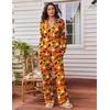 Ekouaer Womens Pajama Sets 2 Piece Lounge Sets Button Down Long Sleeve Pjs(Halloween)