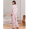 Ekouaer Womens Pajama Sets 2 Piece Lounge Sets Button Down Long Sleeve Pjs(Red Bow)