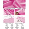 Ekouaer Womens Ribbed Knit Lounge Set Short Sleeve Top and Long Pants Soft Pajama Set 2 Piece Sleepwear with Pockets(Hot Pink)
