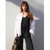 Ekouaer Womens Summer Jumpsuits Dressy V Neck Long Rompers Casual Jumper(Black)