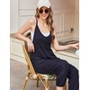 Jumpsuits for Women Summer V Neck Casual Overall Sleeveless with Pockets(A-black)