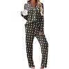 Ekouaer Womens Pajama Sets 2 Piece Long Sleeve Sleepwear Soft Button Up Pjs(Teddy)