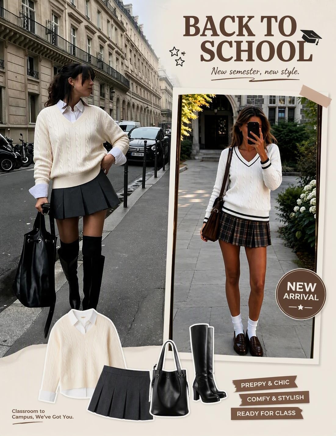 image:imageEkouaer Womens Cable Knit V Neck Sweater Long Sleeve Fall Tops Clothes 2026Apricot