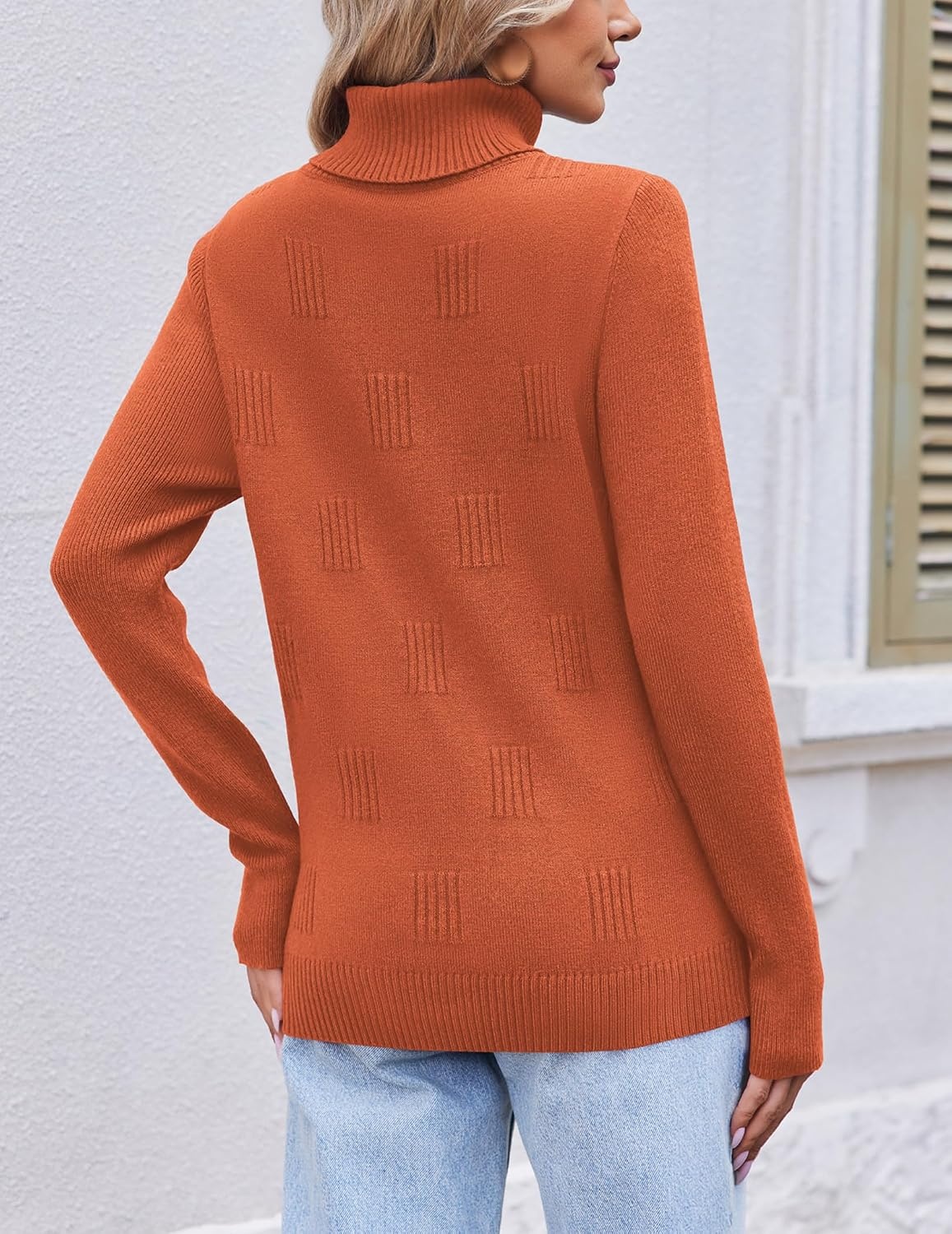 image:imageEkouaer Womens Turtleneck Sweater Long Sleeve 2026 Fall Winter Knitted TopCaramel Color