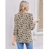 Ekouaer 3/4 Length Sleeve Women Tops Dressy Casual Blouses Fall Shirt 2026(Khaki Floral)