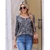 Ekouaer 3/4 Length Sleeve Women Tops Dressy Casual Blouses Fall Shirt 2026(Navy Paisley Print)
