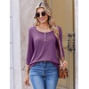Ekouaer 3/4 Length Sleeve Women Tops Dressy Casual Blouses Fall Shirt 2026(Purple)