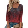 Ekouaer 3/4 Length Sleeve Women Tops Dressy Casual Blouses Fall Shirt 2026(Red Charcoal-mz838)