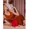 Ekouaer Nightgowns for Women Sleeveless Satin Night Gown Sexy Night Dress(Chocolate)
