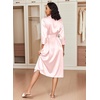 Ekouaer Silk Robes for Women Long Satin Bride Bridesmaid Robe with Pockets(Light Pink)
