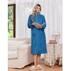 Ekouaer Women Plush Robe Zip Up Bathrobe Fleece Warm Housecoat with Pockets