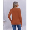 Ekouaer Womens Cable Knit V Neck Sweater Long Sleeve Fall Tops Clothes 2026(Caramel Color)