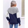 Ekouaer Women’s Fall V Neck Sweaters Knit Lightweight Long Sleeve Tops 2026(1a-grey & Navy)