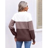 Ekouaer Women’s Fall V Neck Sweaters Knit Lightweight Long Sleeve Tops 2026(1-dusty Mauve Purple & White)