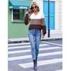 Ekouaer Women’s Fall V Neck Sweaters Knit Lightweight Long Sleeve Tops 2026(1-dusty Mauve Purple & White)