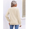Ekouaer Women’s Fall V Neck Sweaters Knit Lightweight Long Sleeve Tops 2026(Apricot)