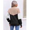 Ekouaer Women’s Fall V Neck Sweaters Knit Lightweight Long Sleeve Tops 2026(Black & Khaki)