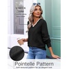 Ekouaer Women’s Fall V Neck Sweaters Knit Lightweight Long Sleeve Tops 2026(Black)