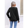 Ekouaer Women’s Fall V Neck Sweaters Knit Lightweight Long Sleeve Tops 2026(Black)