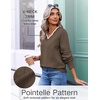 Ekouaer Women’s Fall V Neck Sweaters Knit Lightweight Long Sleeve Tops 2026(Brown)