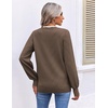 Ekouaer Women’s Fall V Neck Sweaters Knit Lightweight Long Sleeve Tops 2026(Brown)