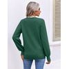 Ekouaer Women’s Fall V Neck Sweaters Knit Lightweight Long Sleeve Tops 2026(Dark Green)