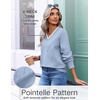 Ekouaer Women’s Fall V Neck Sweaters Knit Lightweight Long Sleeve Tops 2026(Light Blue)