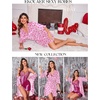 Ekouaer Women’s Satin Robe Kimono Bathrobe Short Ruffle Sleeve Silk Robes(Pink Bow)