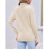 Ekouaer Women’s Turtleneck Sweater Long Sleeve 2026 Fall Winter Knitted Top(Apricot)