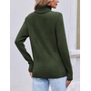 Ekouaer Women’s Turtleneck Sweater Long Sleeve 2026 Fall Winter Knitted Top(Army Green)