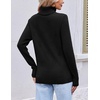 Ekouaer Women’s Turtleneck Sweater Long Sleeve 2026 Fall Winter Knitted Top(Black)