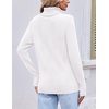 Ekouaer Women’s Turtleneck Sweater Long Sleeve 2026 Fall Winter Knitted Top(Cream White)