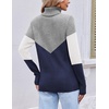 Ekouaer Women’s Turtleneck Sweater Long Sleeve 2026 Fall Winter Knitted Top(Grey & Navy)