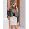 Ekouaer Women’s Turtleneck Sweater Long Sleeve 2026 Fall Winter Knitted Top(Khaki & Black)