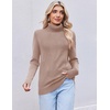 Ekouaer Women’s Turtleneck Sweater Long Sleeve 2026 Fall Winter Knitted Top(Khaki)