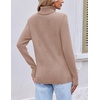 Ekouaer Women’s Turtleneck Sweater Long Sleeve 2026 Fall Winter Knitted Top(Khaki)