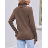 Ekouaer Women’s Turtleneck Sweater Long Sleeve 2026 Fall Winter Knitted Top(Khaki Tan)