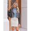 Ekouaer Women’s Turtleneck Sweater Long Sleeve 2026 Fall Winter Knitted Top(Light Blue)