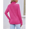 Ekouaer Women’s Turtleneck Sweater Long Sleeve 2026 Fall Winter Knitted Top(Peach Pink)