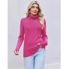 Ekouaer Women’s Turtleneck Sweater Long Sleeve 2026 Fall Winter Knitted Top(Peach Pink)