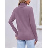Ekouaer Women’s Turtleneck Sweater Long Sleeve 2026 Fall Winter Knitted Top(Purple Red)