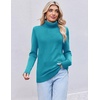 Ekouaer Women’s Turtleneck Sweater Long Sleeve 2026 Fall Winter Knitted Top(Teal)