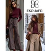 Ekouaer Women’s Turtleneck Sweater Long Sleeve 2026 Fall Winter Knitted Top(Wine Red)