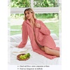 Ekouaer Zipper Robes for Women Long Fleece Warm Housecoat with Pockets(Porcelain Rose)