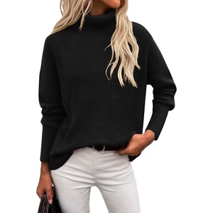 Ekouaer Women’s Turtleneck Sweater Long Sleeve 2026 Fall Winter Knitted Top(Black)