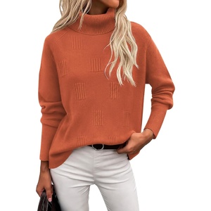 Ekouaer Women’s Turtleneck Sweater Long Sleeve 2026 Fall Winter Knitted Top(Caramel Color)
