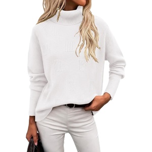 Ekouaer Women’s Turtleneck Sweater Long Sleeve 2026 Fall Winter Knitted Top(Cream White)